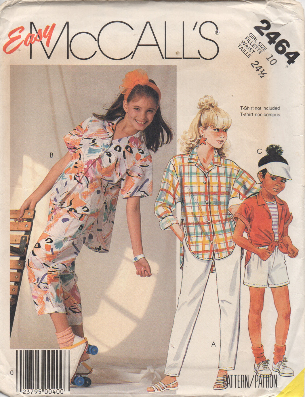 1980's McCall's Child's Blouse or Tie Top, Shorts and Pants - Waist 24.5