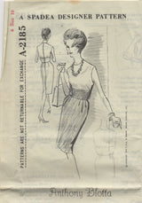 1960’s Spadea One Piece Dress with contrast waist - Bust 34” - No. 2185