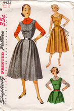 1950's Simplicity Fit and Flare Dress Pattern and Dolman Sleeve Blouse - Bust 30" - No. 4422