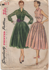 1950's Simplicity Afternoon Tea Dress Pattern - Bust 32" - no. 3848