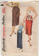 1950's Simplicity Maternity Skirt in two lengths - Waist 26" - No. 4004