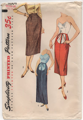 1950's Simplicity Maternity Skirt in two lengths - Waist 26