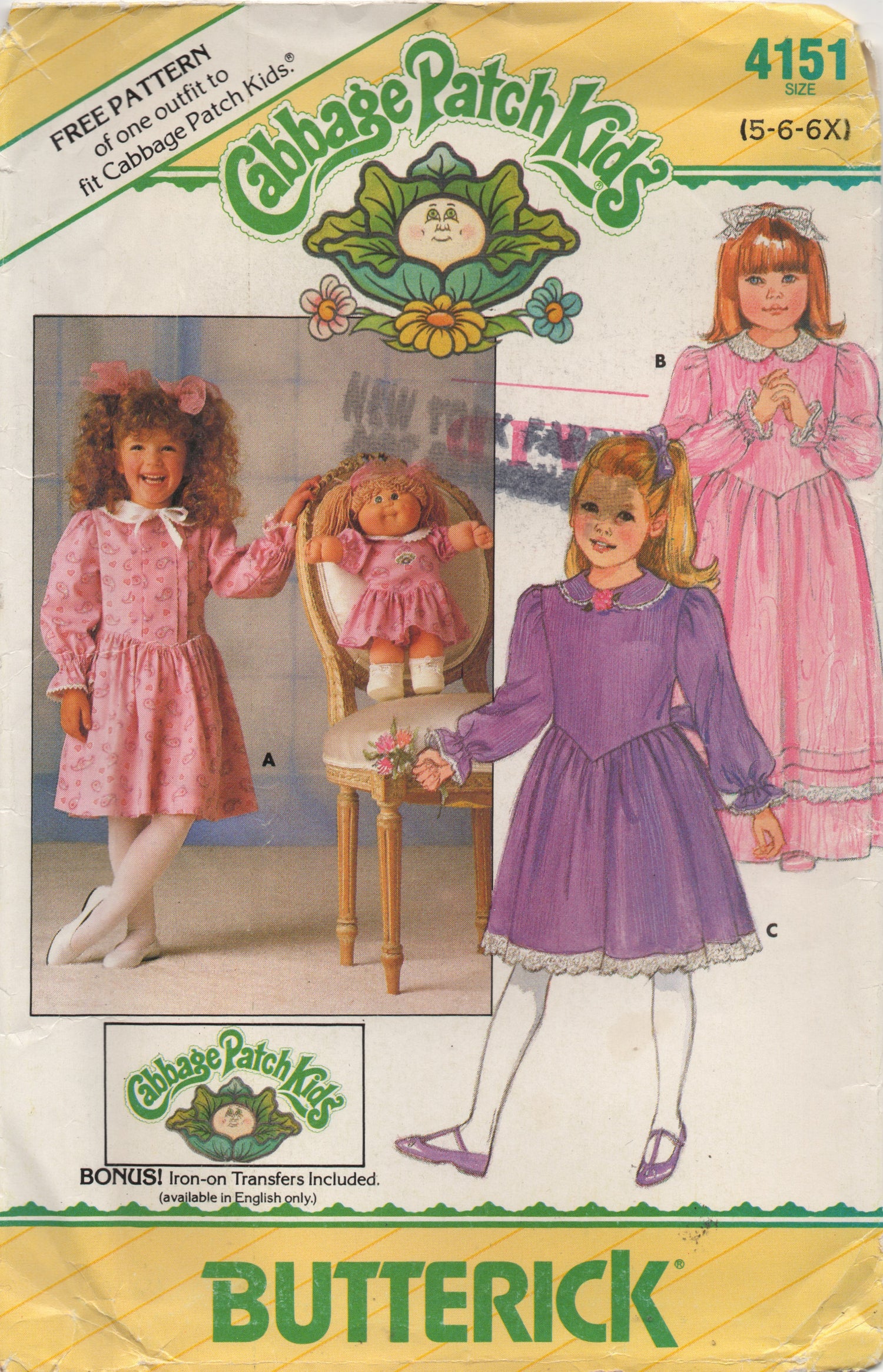 1980's Butterick Child's One Piece Dress Pattern with Drop Waist and L – Backroom Finds 1980's Butterick Child's One Piece Dress Pattern with Drop Waist and L – Backroom Finds