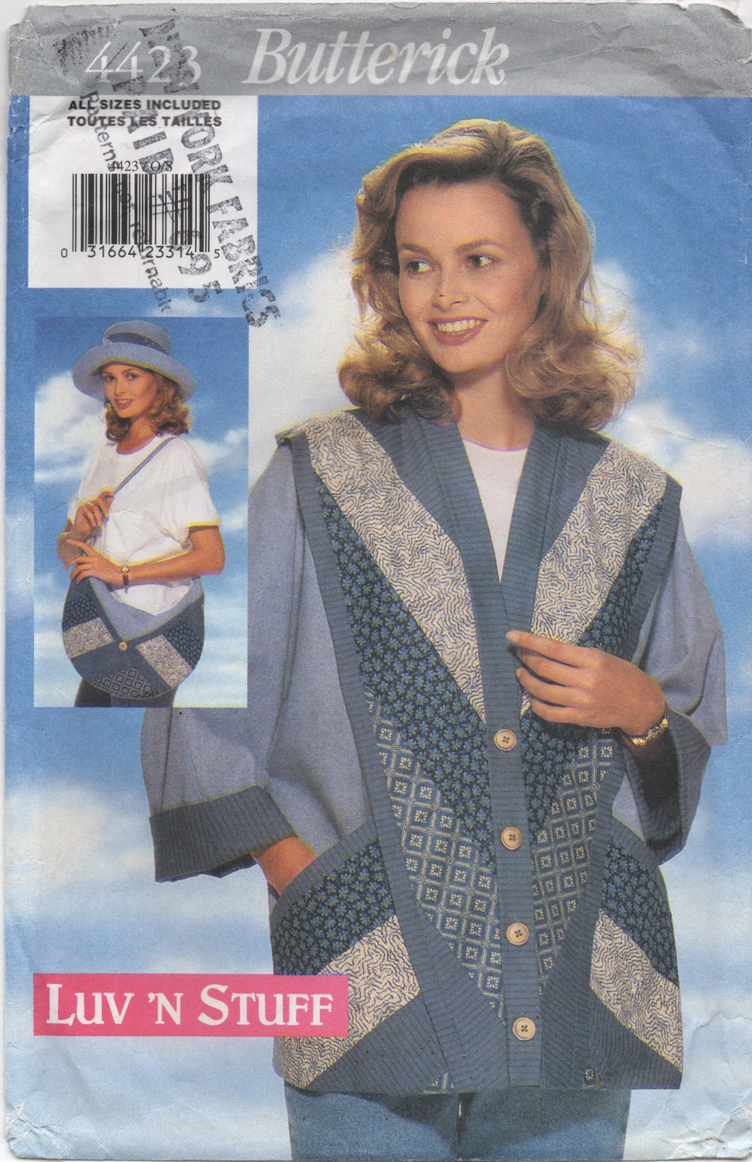 1990's Butterick Jacket, Hat and Purse Pattern - All Sizes - No. 4423