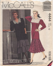 1980's McCall's LIZ ROBERTS Two Piece Dress, Tunic and Skirt pattern - Bust 34" - No. 4444