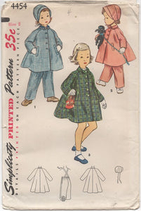 1950's Simplicity Cap, Coat and Leggings - Chest 21" - No. 4454