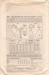 1940's Butterick Flare-back Yoked Coat Pattern - Chest 23" - No. 4568