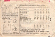 1950's Simplicity Duster, Negligee and Housecoat Pattern - Bust 30" - No. 4972