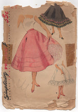 1950's Simplicity Petticoat with Ruffles Pattern - Waist 24" - No. 4685