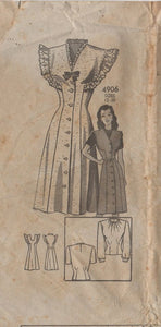 1940's Anne Adams One Piece Sun Dress and Blouse in Two Sleeve Lengths pattern - Bust 32" - No. 4906