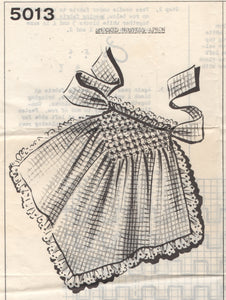 1950's Smocked Hostess Pattern - One Size - Digital Download