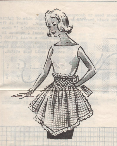 1950's Smocked Hostess Pattern - One Size - Digital Download