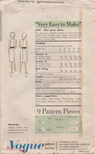 1960's Vogue Shift Dress with or without Collar Pattern - Bust 32" - No. 5197