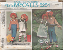 1970's McCall's Raggedy Ann and Andy Costume pattern - Chest 28.5-42" - No. 5254