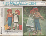 1970's McCall's Raggedy Ann and Andy Costume pattern - Chest 28.5-42" - No. 5254