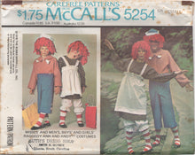 1970's McCall's Raggedy Ann and Andy Costume pattern - Chest 28.5-42" - No. 5254