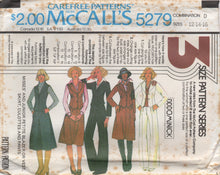 1970's McCall's Button Up Blouse, Vest, Unlined Jacket and Wide Leg Pants or Flared Skirt with Yoke pattern - Bust 31-33" - No. 5279