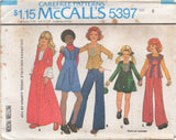 1970's McCall's Child's Maxi or Tunic Dress pattern - Chest 24-25" - No. 5397