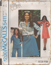 1970's McCall's Marlo's Corner Large Collar Dress, Blouse, A line Skirt and Pants Pattern - Bust 30.5-32.5" - no. 5411