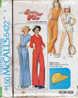 1970's McCall's Child's Romper or Full length Jumpsuit with HAT Pattern - Chest 26-33.5" - No. 5422