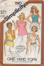 1980's Simplicity Knit Pullover Top Pattern with Tulip Sleeves - Bust 34" - No. 5510