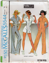 1970's McCall's Full length Jumpsuit with Large Yokes and Patch Pockets pattern - Bust 31.5-38" - No. 5544