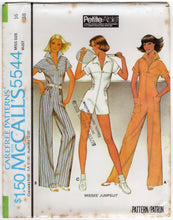 1970's McCall's Full length Jumpsuit with Large Yokes and Patch Pockets pattern - Bust 31.5-38" - No. 5544