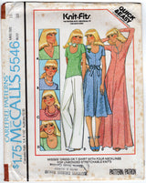 1970's McCall's Maxi Scoop Neck Dress, Tunic, or Top with short or sleeves - Bust 31.5-38" - No. 5546