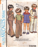 1970's McCall's Child's Western Shirt, Pants, and Shorts Pattern - Chest 20-23" - No. 5644