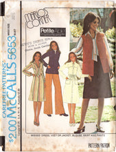 1970's McCall's Marlo's Corner One Piece Dress with Distinct Yoke and Pockets, Vest or Jacket, Blouse, A line Skirt or Pants pattern - Bust 30.5-34" - No. 5653