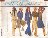 1970's McCall's Unlined Jacket, Culotte or Pants pattern - Bust 31.5-34" - No. 5654