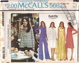 1970's McCall's Cowl Neck Dress or Top, Unlined Jacket and Pants pattern - Bust 32.5-34" - No. 5662