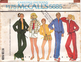 1970's McCall's Unlined Jacket and Wide Leg Pants Athletic Set pattern - Chest 30.5-31.5" - No. 5685