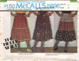 1970's McCall's Tiered Skirt Pattern - Waist 23-30" - No. 5696