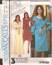 1970's McCall's Maxi Scoop Neck Dress with Yoke Accent or Tunic and Flared Skirt Pattern - Bust 30.5-42" - No. 5715