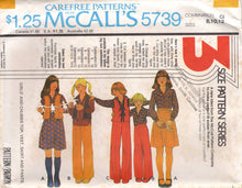 1970's McCall's Child's Top, Vest, A line Skirt, and Pants Pattern - Size 7-14.5 - No. 5739