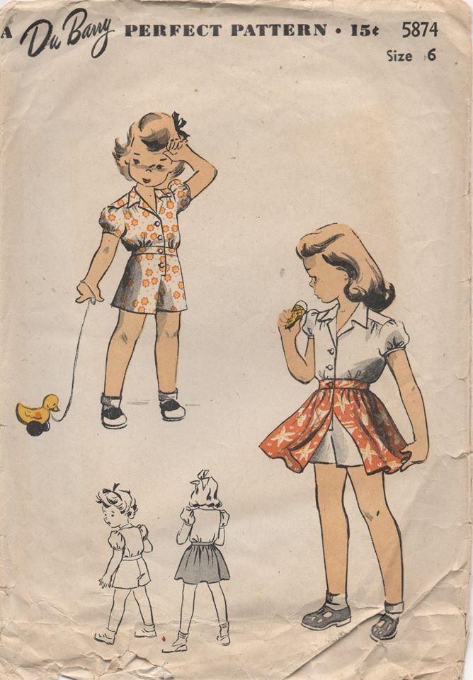 1940's DuBarry Child's Romper and Overskirt - Chest 24