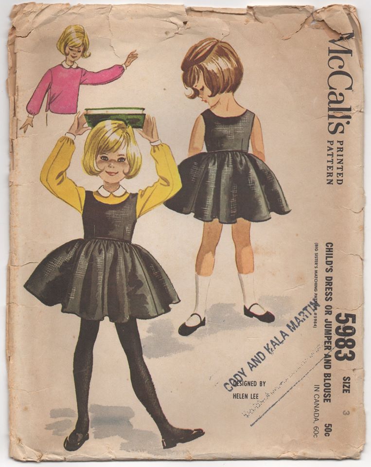 1960's McCall's by Helen Lee Girl's Dress and Blouse Pattern - Bust 22" - No. 5983