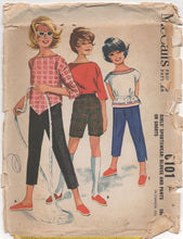 1960's McCall's Child's Sports Outfit, Blouse, Pants or Shorts - Chest 23" - No. 6101