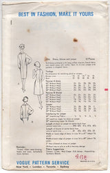 1960's Vogue Young Fashionables Dress with or without sleeves and Blouse - Bust 32" - No. 6166