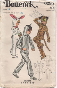 1970's Butterick Astronaut, Bunny or Leopard Costume - 4 yrs - No. 6295