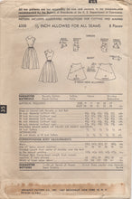 1950's Advance One Piece Dress with Scallop Neckline and Gathered Skirt - Bust 29" - No. 6305