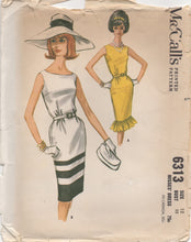 1960's McCall's One Piece Slim Fit Dress with or without Ruffle Bottom - Bust 32" - No. 6313