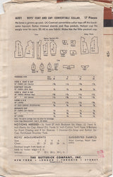 1950's Butterick Boy's Coat and Hat Pattern - 2 years - No. 6321