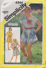 1980's Simplicity Esprit Child's Romper or Dress - Bust 32" - No. 6344