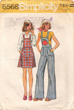 1970's Simplicity Overalls and Overall Jumper - Bust 28-29" - No. 6568
