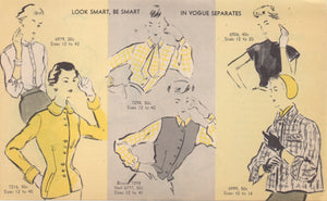1950's Vogue Straight Skirt with Darts - Waist 24" - No. 6577