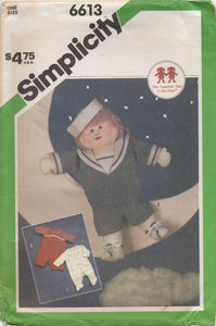 1980's Simplicity Moonbean Boy and Doll Clothes - 20"- No. 6613