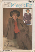 1980's Simplicity Unlined Jacket Pattern in Two Lengths - Bust 32.5-34-36" - No. 6644