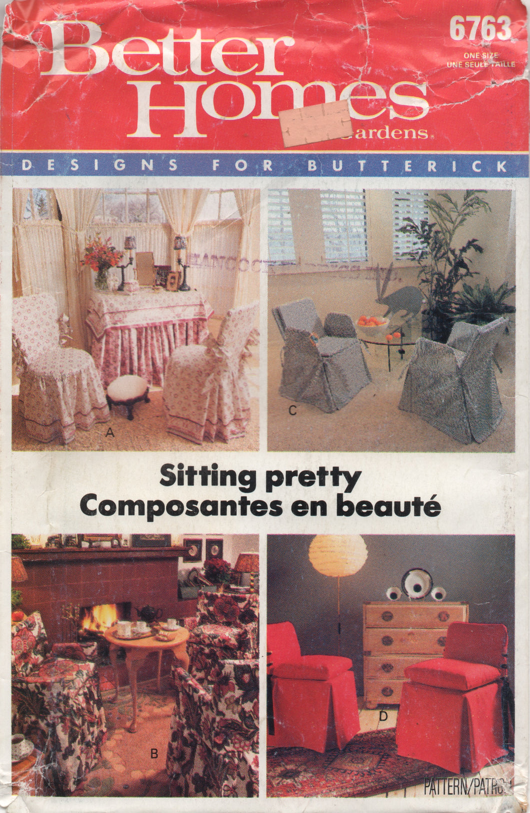 1980's Better Homes & Gardens Butterick Chair Covers - No. 6763